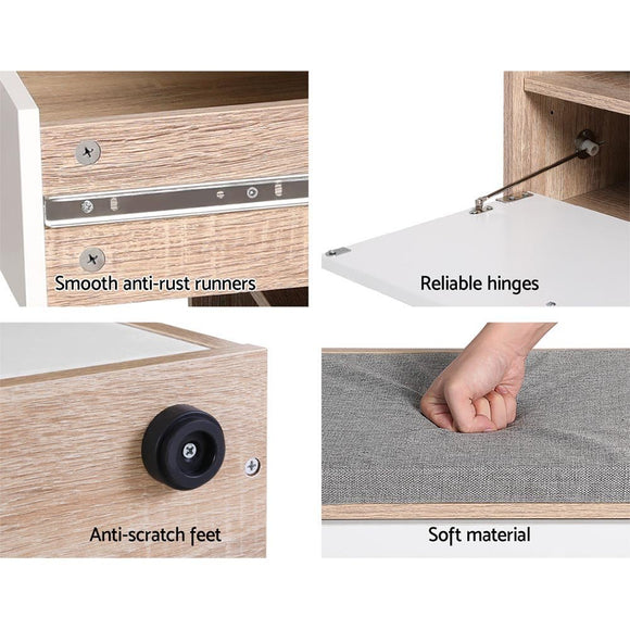 Artiss Shoe Rack Cabinet Bench 8 Pairs White Niva - RnR Galore