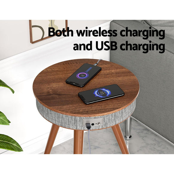 Artiss Smart Coffee Table Wireless Charging Bluetooth Speaker - RnR Galore