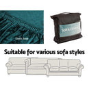 Artiss Sofa Cover Couch Covers 1 Seater Velvet Agate Green - RnR Galore