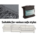 Artiss Sofa Cover Couch Covers 1 Seater Velvet Grey - RnR Galore