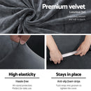 Artiss Sofa Cover Couch Covers 1 Seater Velvet Grey - RnR Galore