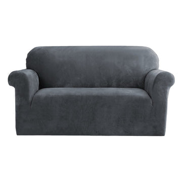 Artiss Sofa Cover Couch Covers 2 Seater Velvet Grey - RnR Galore