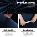 Artiss Sofa Cover Couch Covers 2 Seater Velvet Sapphire - RnR Galore