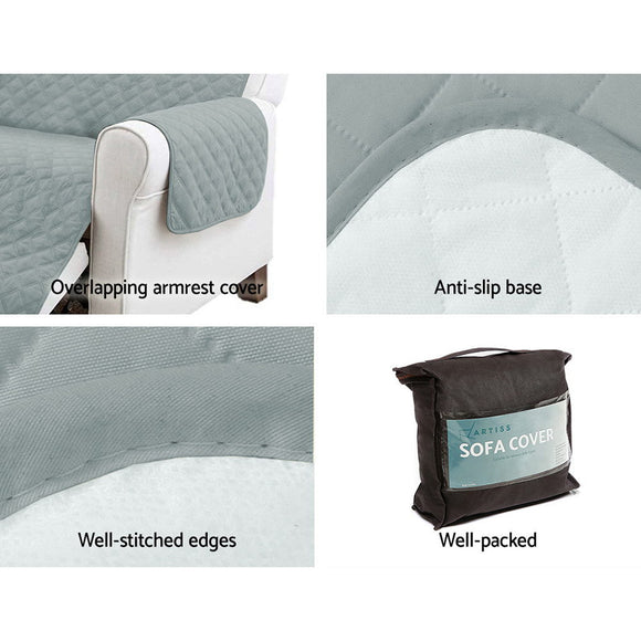 Artiss Sofa Cover Couch Covers 3 Seater 100% Water Resistant Grey - RnR Galore