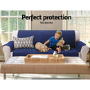 Artiss Sofa Cover Couch Covers 3 Seater Quilted Navy - RnR Galore