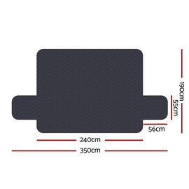 Artiss Sofa Cover Couch Covers 4 Seater 100% Water Resistant Dark Grey - RnR Galore