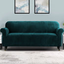 Artiss Sofa Cover Couch Covers 4 Seater Velvet Agate Green - RnR Galore