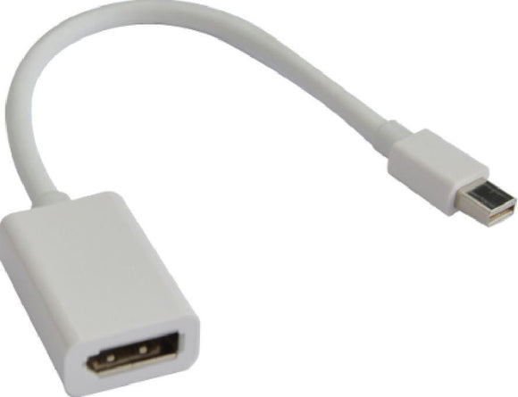 ASTROTEK Mini DisplayPort DP to DisplayPort DP Adapter Converter - 20 pins Male to Female Nickle Plated RoHS - RnR Galore