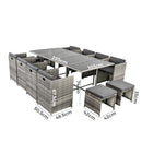 Bali 13PC Outdoor Dining Set - Grey - RnR Galore