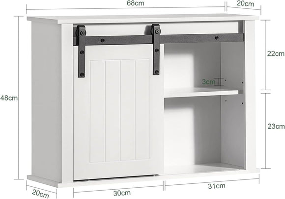 Bathroom Wall Cabinet Storage Cupboard - RnR Galore