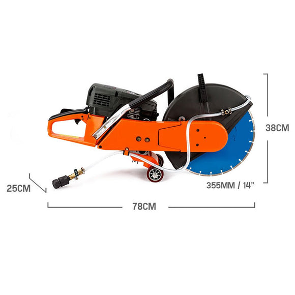 Baumr - AG 75cc Concrete Cut Off Demolition Saw Wet Demo Road Cutter Brick - RnR Galore