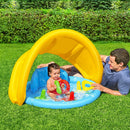 Bestway Kids Pool 115x89x76cm Inflatable Play Swimming Pools w/ Canopy 31L - RnR Galore