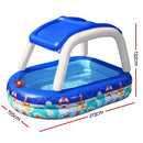 Bestway Kids Pool 213x155x132cm Inflatable Swimming w/ Canopy Play Pools 282L - RnR Galore