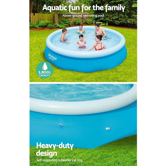 Bestway Swimming Pool 305x76cm Above Ground Round Inflatable Pools 3800L - RnR Galore