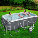 Bestway Swimming Pool 404x201x100cm Steel Frame Above Ground Pools Filter Pump Ladder 6478L - RnR Galore