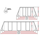 Bestway Swimming Pool 404x201x100cm Steel Frame Above Ground Pools Filter Pump Ladder 6478L - RnR Galore