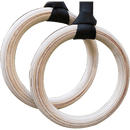Birch Wood Gymnastic Rings with Adjustable Straps – Strength & Calisthenics Training - RnR Galore