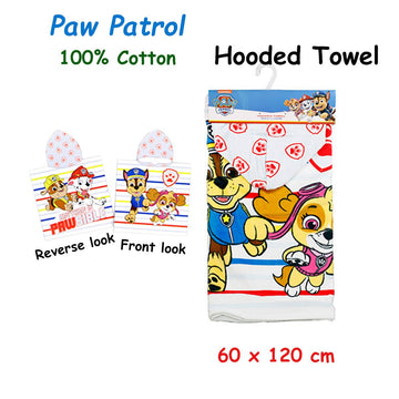 Caprice Paw Patrol Cotton Hooded Licensed Towel 60 x 120 cm - RnR Galore