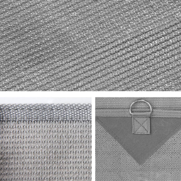 Caravan Privacy Screen Roll Out Awning 3.7X1.95M End Wall Side Sun Shade Grey - RnR Galore