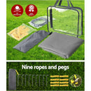 Caravan Privacy Screen Roll Out Awning 4.3X1.95M End Wall Side Sun Shade Grey - RnR Galore
