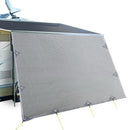 Caravan Privacy Screen Roll Out Awning 4.3X1.95M End Wall Side Sun Shade Grey - RnR Galore