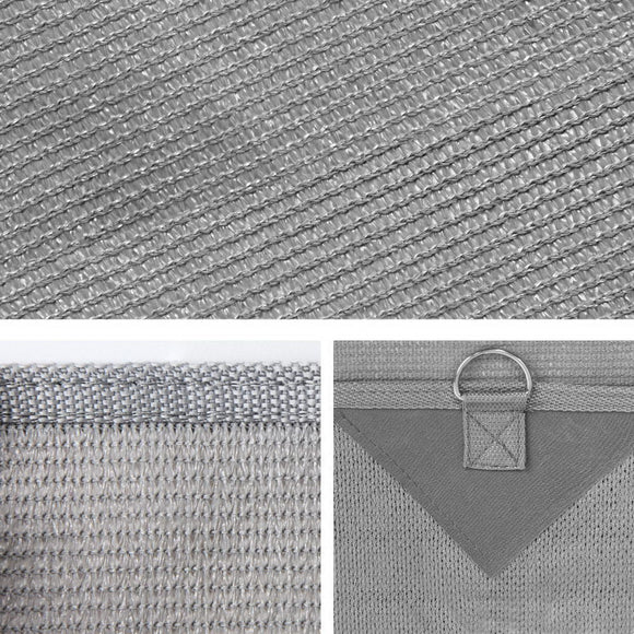Caravan Privacy Screen Roll Out Awning 4.6x1.95M End Wall Side Sun Shade Grey - RnR Galore