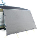 Caravan Privacy Screen Roll Out Awning 4Mx1.95M End Wall Side Sun Shade Grey - RnR Galore