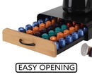 CARLA HOME Coffee Pods Holder Storage Drawer Compatible with 60 Nespresso Pods for Kitchen Storage & Organisation (Natural) - RnR Galore