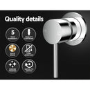 Cefito Basin Mixer Wall Tap Round Brass Faucet Shower Bathtub Chrome - RnR Galore