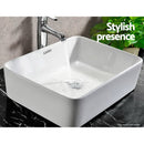Cefito Bathroom Basin Ceramic Vanity Sink Hand Wash Bowl 48x37cm White - RnR Galore