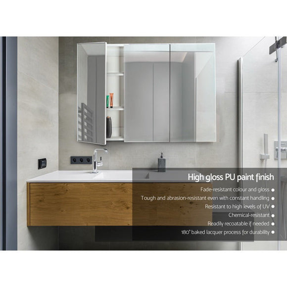 Cefito Bathroom Mirror Cabinet 1200x720mm White - RnR Galore