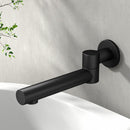 Cefito Bathroom Mixer Spout Wall Bath Tap Round Swivel Bathtub Black - RnR Galore