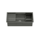 Cefito Kitchen Sink 81X45CM Stainless Steel Single Bowl Drain Rack Basket Black - RnR Galore