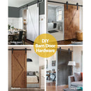 Cefito Sliding Barn Door Hardware Track Set 1.83m - RnR Galore