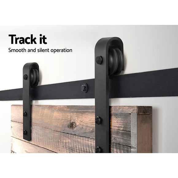 Cefito Sliding Barn Door Hardware Track Set 2.44m - RnR Galore