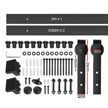 Cefito Sliding Barn Door Hardware Track Set 3.66m - RnR Galore