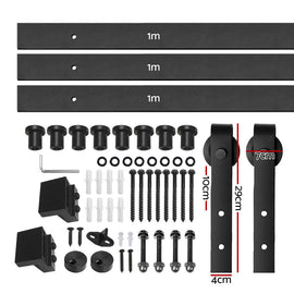 Cefito Sliding Barn Door Hardware Track Set 3m - RnR Galore