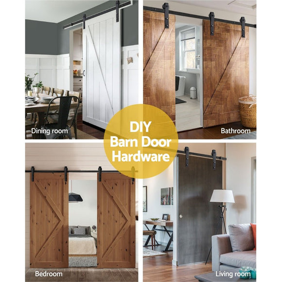 Cefito Sliding Barn Door Hardware Track Set 4m - RnR Galore