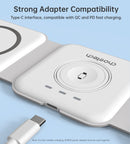 CHOETECH T588 - F - WH 3 - in - 1 Foldable Fast Wireless Charger for Phone/Watch/Earphone - RnR Galore