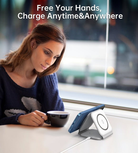 CHOETECH T588 - F - WH 3 - in - 1 Foldable Fast Wireless Charger for Phone/Watch/Earphone - RnR Galore