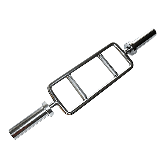 Chrome Olympic Tricep Bar Barbell Heavy Duty with Spring Collars - RnR Galore
