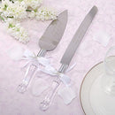 Cutting Cake Knife and Silver Blade Cake Server Set Wedding Anniversary Engagement Birthday Party Gift Boxed - RnR Galore