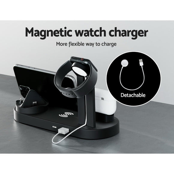 Devanti 4 - in - 1 Wireless Charger Dock Multi - function Charging Station for Phone - RnR Galore