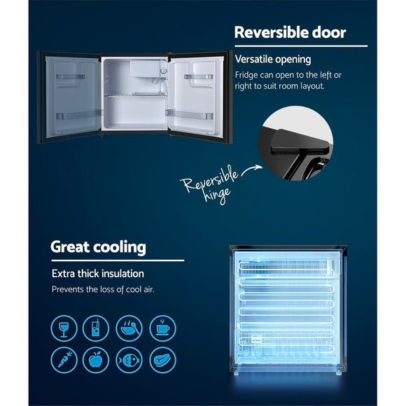 Devanti 48L Bar Fridge Black - RnR Galore