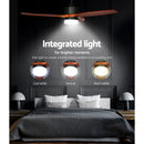 Devanti 52'' Ceiling Fan AC Motor 3 Blades w/Light - Dark Wood - RnR Galore