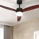 Devanti 52'' Ceiling Fan AC Motor 3 Blades w/Light - Dark Wood - RnR Galore