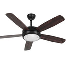 Devanti 52'' Ceiling Fan AC Motor 5 Blades w/Light - Dark Wood - RnR Galore