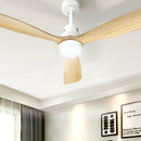 Devanti 52'' Ceiling Fan AC Motor LED Light Remote - Light Wood - RnR Galore