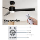 Devanti 52'' Ceiling Fan DC Motor w/Light w/Remote - Black - RnR Galore