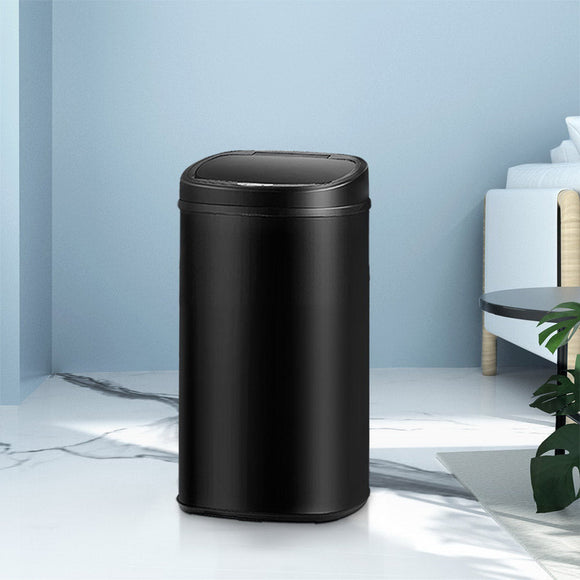 Devanti 58L Motion Sensor Bin Rubbish Automatic Black - RnR Galore